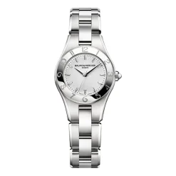 Pre-Owned Baume & Mercier Linea 27mm Silver Dial Steel Bracelet Watch