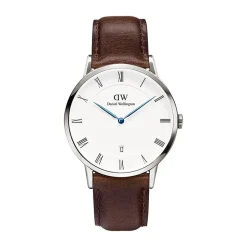 Pre-Owned Daniel Wellington Dapper Bristol 38mm White Dial Brown Leather Strap Watch