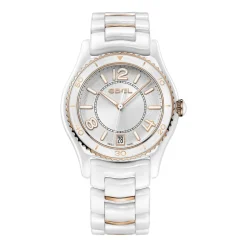 Pre-Owned Ebel X-1 34mm White Dial 18ct Yellow Gold Ceramic Bracelet Watch