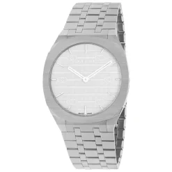 Pre-Owned GUCCI 25H 38mm Silver Dial Steel Case Bracelet Watch