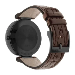 Pre-Owned Gucci Interlocking 37mm Brown Dial Leather Strap Watch