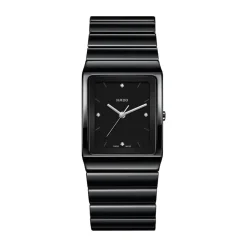 Pre-Owned Rado Diamonds 30mm Black Dial Ceramic Bracelet Watch