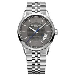 Pre-Owned Raymond Weil Freelancer Automatic 38mm Grey Dial Stainless Steel Bracelet Watch