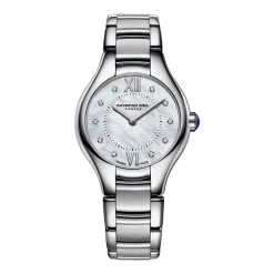 Pre-Owned Raymond Weil Noemia 24mm MOP Dial Diamond Dots Stainless Steel Bracelet Watch