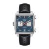 Pre-Owned TAG Heuer Monaco Chronograph 39mm Blue Dial Black Leather Strap Watch