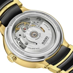 Rado Automatic Diamonds 35mm Black Dial Ceramic & Gold PVD Steel Bracelet Watch
