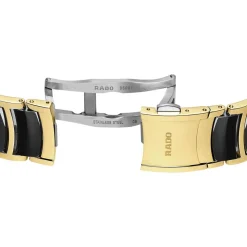 Rado Automatic Diamonds 35mm Black Dial Ceramic & Gold PVD Steel Bracelet Watch