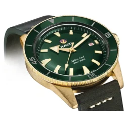 Rado Captain Cook Automatic Black Leather Strap 42mm Mens Watch