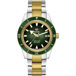 Rado Captain Cook 42mm Green Dial Yellow Gold PVD Case Watch