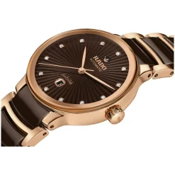 Rado Centrix Automatic Diamonds 30.5mm Brown Diamond Dot Dial Bracelet Watch