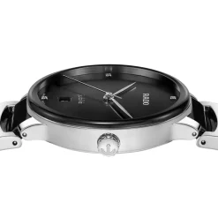Rado Centrix Diamonds 39.5mm Black Dial Ceramic & Steel Bracelet Watch