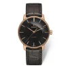 Rado Coupole Classic Automatic Black&Rose Batton Dial With Date Black Strap