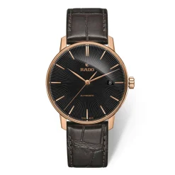 Rado Coupole Classic Automatic Black&Rose Batton Dial With Date Black Strap