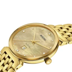 Rado Florence 30mm Mother of Pearl Dial Diamond Dot Yellow Gold Bracelet Watch