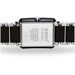 Rado Integral quartz ladies' diamond-set black and steel bracelet watch