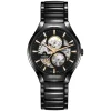 Rado True Round Automatic Open Heart 40mm Black Dial High-Tech Ceramic Bracelet Watch