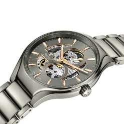 Rado True Round Automatic Open Heart 40mm Grey Dial High-Tech Ceramic Bracelet Watch