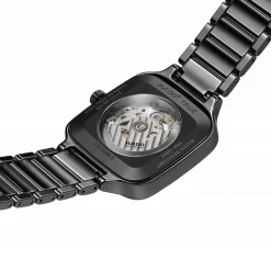 Rado True Square Open Heart Transparent Dark Ceramic Case Unisex Watch