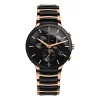 Rado Xl Centrix Rose Black Chronograph Rose Black Ceramic Bracelet Watch