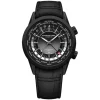 Raymond Weil Freelancer GMT 40.5mm Black Dial Leather Strap Watch