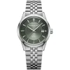 Raymond Weil Freelancer 38mm Olive Green Dial Steel Bracelet Watch