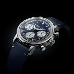 Raymond Weil Millesime Automatic Chronograph 39.5mm Midnight Blue Dial Leather Strap Watch