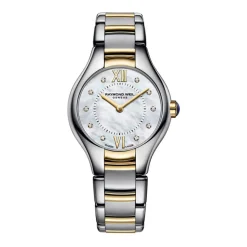 Raymond Weil Noemia Ladies' Diamond Dot Mother of Pearl Dial Two-Tone Bracelet Watch