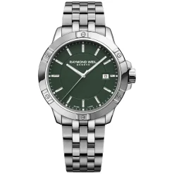 Raymond Weil Tango 41mm Green Dial Steel Bracelet Watch