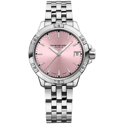 Raymond Weil Tango 30mm Pink Dial Steel Case Bracelet Watch