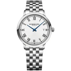 Raymond Weil Toccata 39mm White Roman Numerals Dial Steel Bracelet Watch