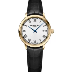 Raymond Weil Toccata 29mm White Roman Numerals Dial Yellow Gold PVD Case Watch