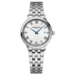 Raymond Weil Toccata 29mm White Roman Numerals Dial Steel Bracelet Watch