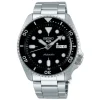 Seiko 5 Sports Automatic Black Dial Steel Case Bracelet Watch