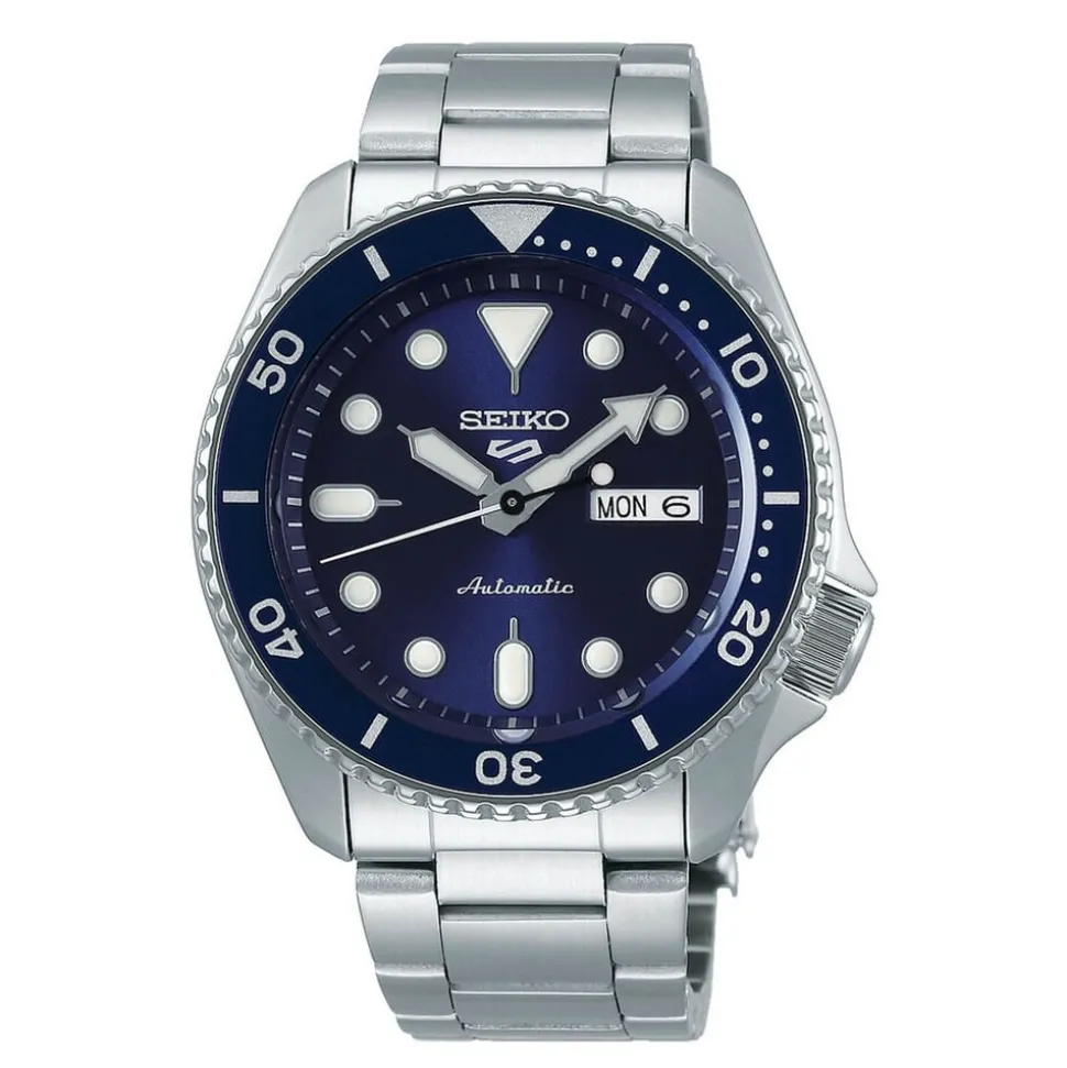 Seiko 5 Sports 42.5mm Blue Dial Bracelet Watch