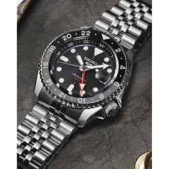 Seiko 5 Sports "Black Grape" 42.5mm Black Dial Bracelet Watch