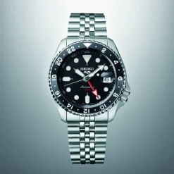 Seiko 5 Sports "Black Grape" 42.5mm Black Dial Bracelet Watch