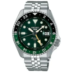 Seiko 5 Sports SKX GMT Bi-Colour 42.5mm Green Dial Steel Bracelet Watch