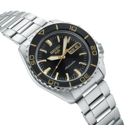 Seiko 5 Sports SKX-SNZH5 Blacktone Redux 42mm Black Dial Steel Bracelet Watch