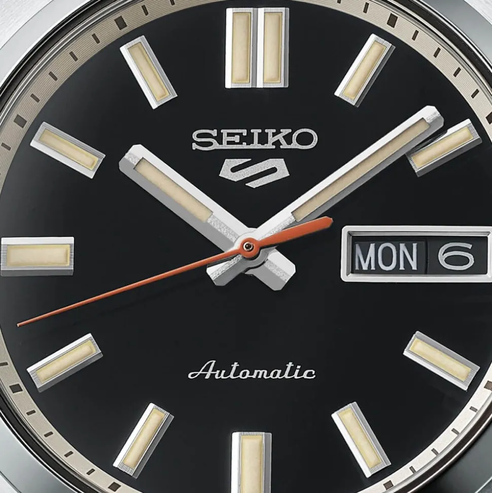 Seiko 5 Sports SNXS ‘Deep black wash’ Classic Sports 37.4mm Black Dial Steel Bracelet Watch