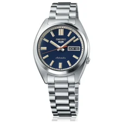 Seiko 5 Sports SNXS ReInterpretation 37mm Blue Dial Steel Bracelet Watch