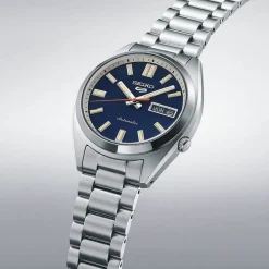 Seiko 5 Sports SNXS ReInterpretation 37mm Blue Dial Steel Bracelet Watch