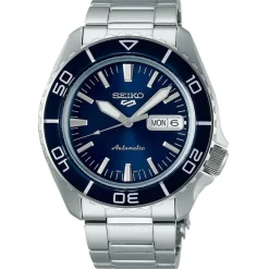 Seiko 5 Sports SNZH ReInterpretation Bluetone Redux 42.5mm Blue Dial Steel Bracelet Watch
