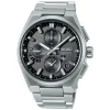 Seiko Astron GPS Solar 5X Dual-Time Chronograph Celestial Grey Dial Titanium Bracelet Watch