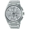 Seiko Astron GPS Solar 5X Dual-Time Chronograph 42mm Silvery White Dial Titanium Bracelet Watch