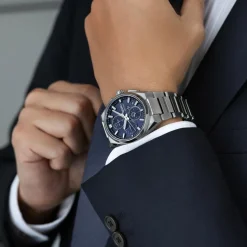 Seiko Astron GPS Solar 5X Dual-Time Chronograph 42mm Infinite Blue Dial Titanium Bracelet Watch