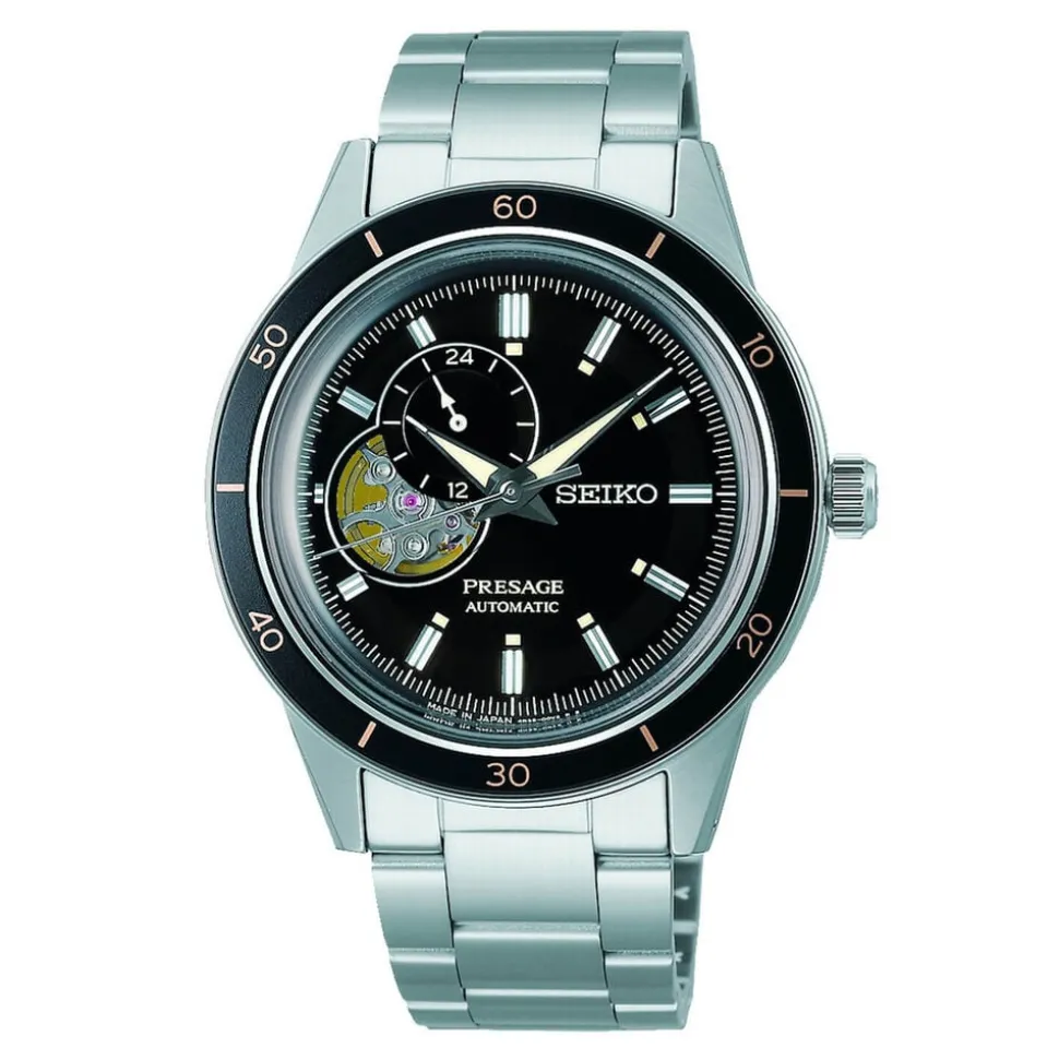 Seiko Presage Basic Line 40.7mm Black Dial Bracelet Watch