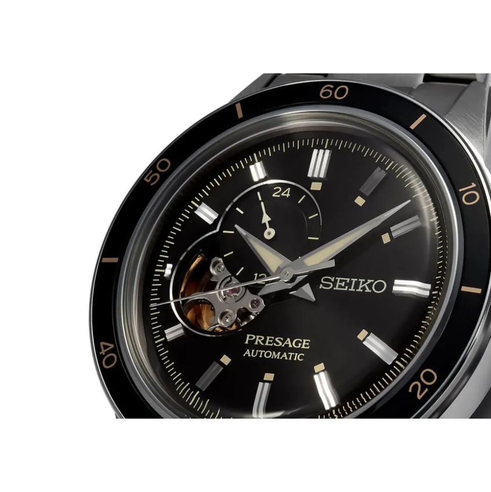 Seiko Presage Basic Line 40.7mm Black Dial Bracelet Watch