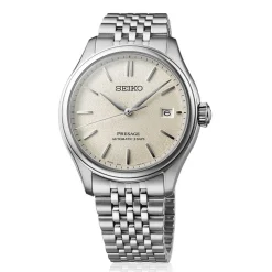 Seiko Presage Classic Series 'Shiro-iro' 40mm White Dial Steel Bracelet Watch