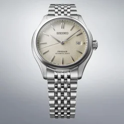 Seiko Presage Classic Series 'Shiro-iro' 40mm White Dial Steel Bracelet Watch