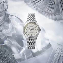 Seiko Presage Classic Series 'Shiro-iro' 40mm White Dial Steel Bracelet Watch